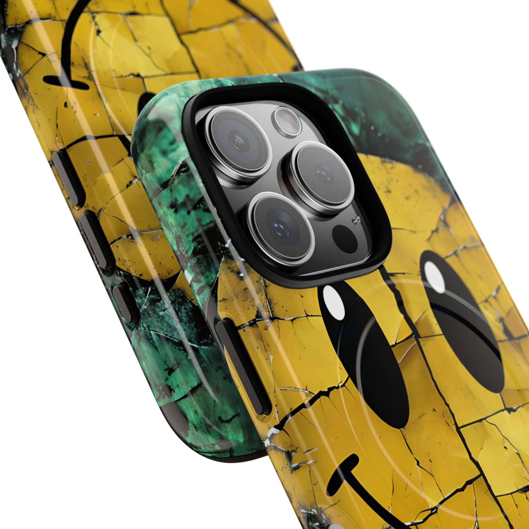 Cracked Smiley iPhone 16 Pro Case - Tough+