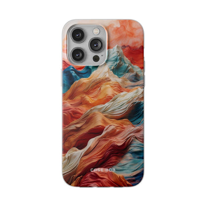 Fabric Peaks Cream iPhone 14 Pro Max Case - Soft