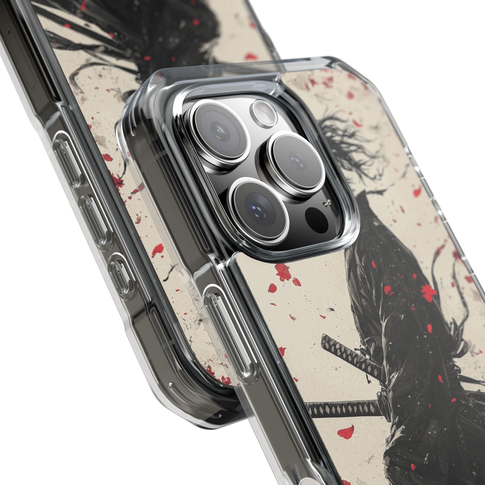 Falling Samurai Petals iPhone Case - Impact
