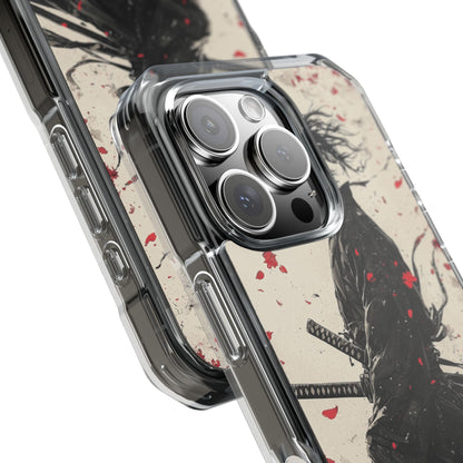 Falling Samurai Petals iPhone Case - Impact