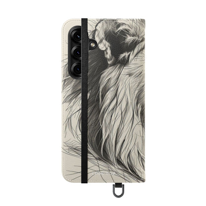 Lion Whisper Gray - Samsung S25+ Case - Wallet