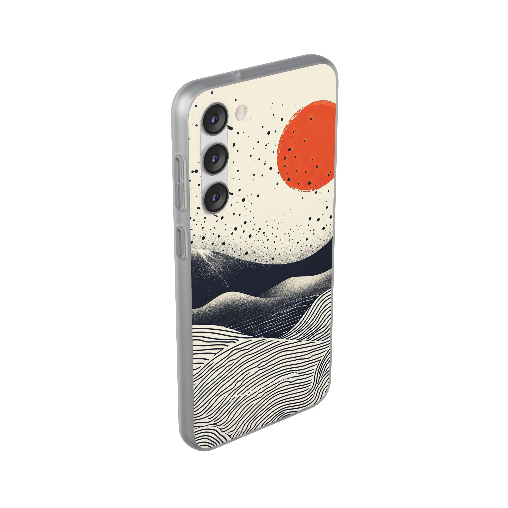 Red Sun Over Flowing Horizons Samsung S23 - Flexi Phone Case