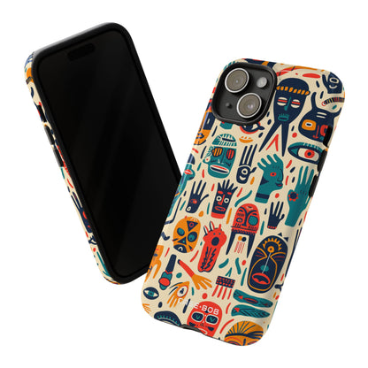 Vivid Faces iPhone 15 Case - Tough