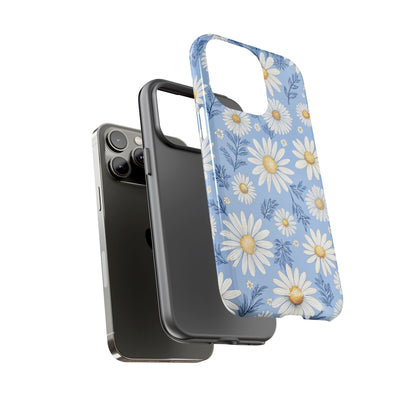 Daisies On Blue - iPhone Case