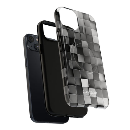 Monochrome Cube Depth iPhone 14 - Tough+