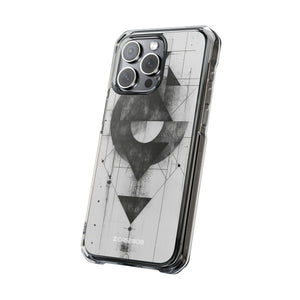 Monochrome Geometry - Phone Case for iPhone (Clear Impact - Magnetic)