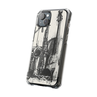 Jazz Instrument Line Symphony iPhone 15 - Clear Impact Phone Case