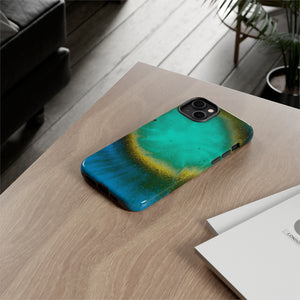 Green Yelly Ink Art iPhone Case (Protective) Phone Case