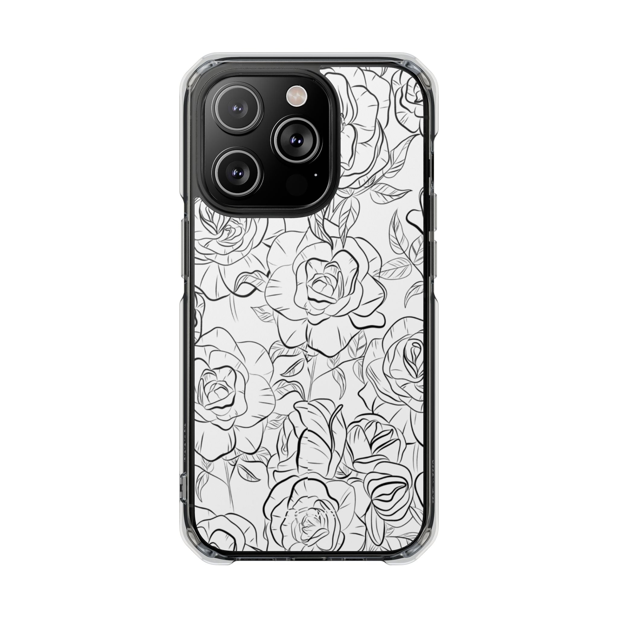 Intricate Rose Sketches iPhone Case - Impact