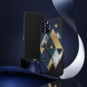 Dark Blue Geometric - Protective Phone Case