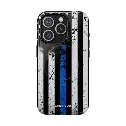 Blue Stripe Flag iPhone 15 Pro Case - Tough+