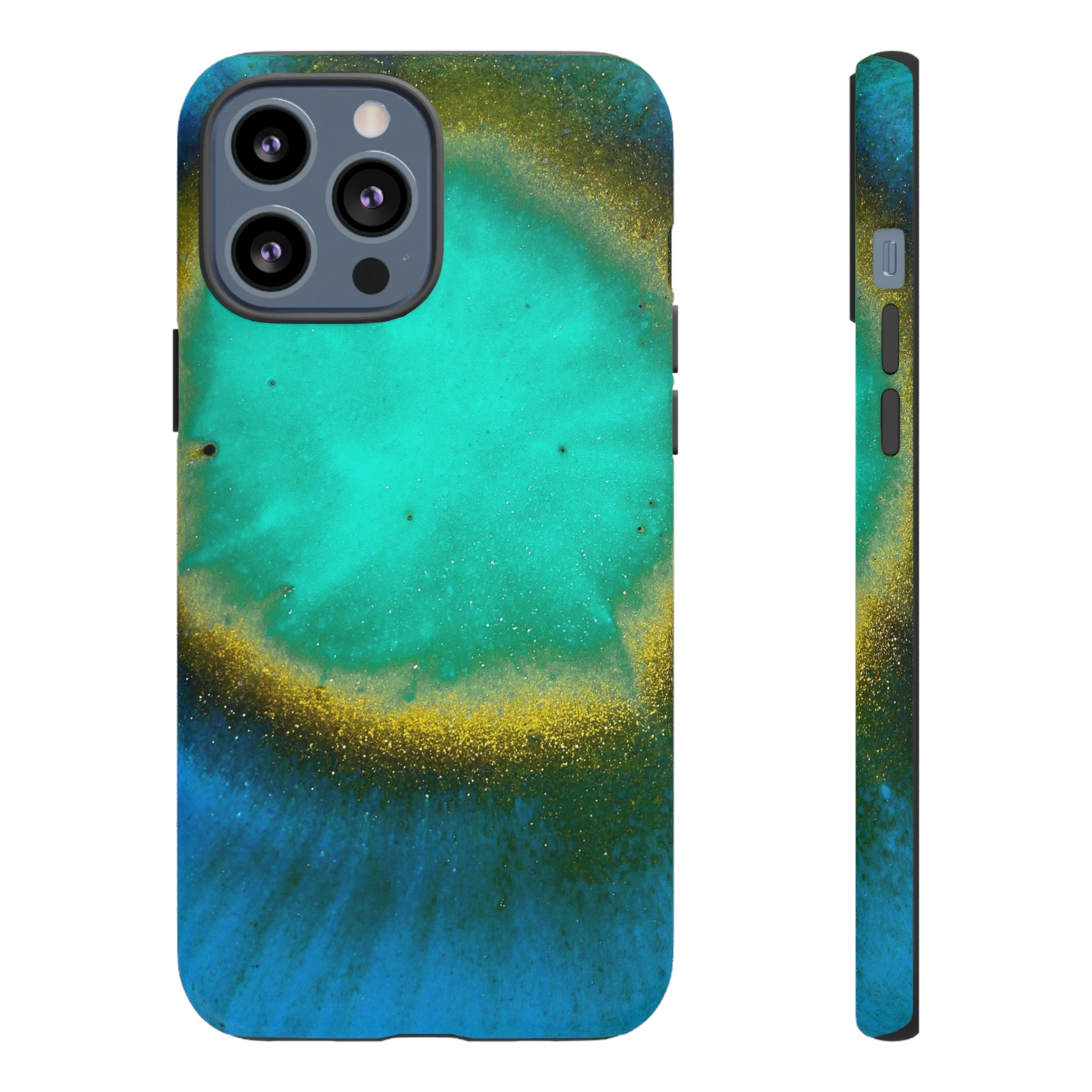 Green Yelly Ink Art iPhone Case (Protective) iPhone 13 Pro Max Matte Phone Case