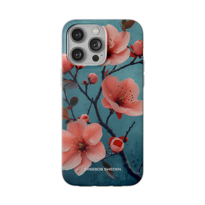 Teal Coral Blossom - Flexi iPhone 14 Phone Case