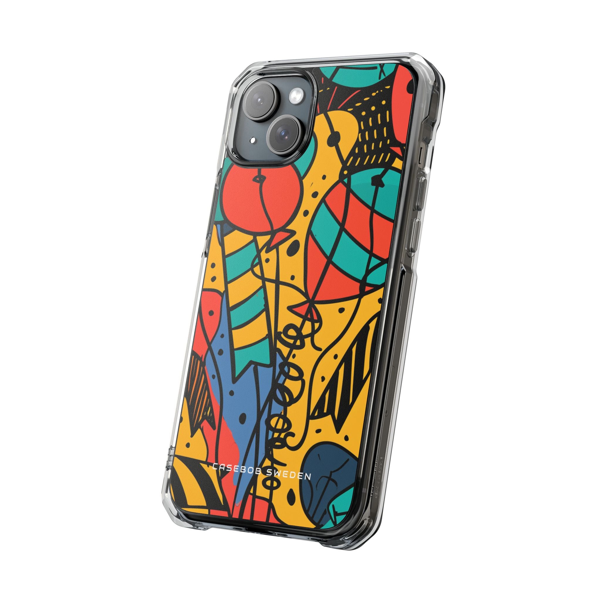 Playful Lines in Motion iPhone 15 - Clear Impact Phone Case