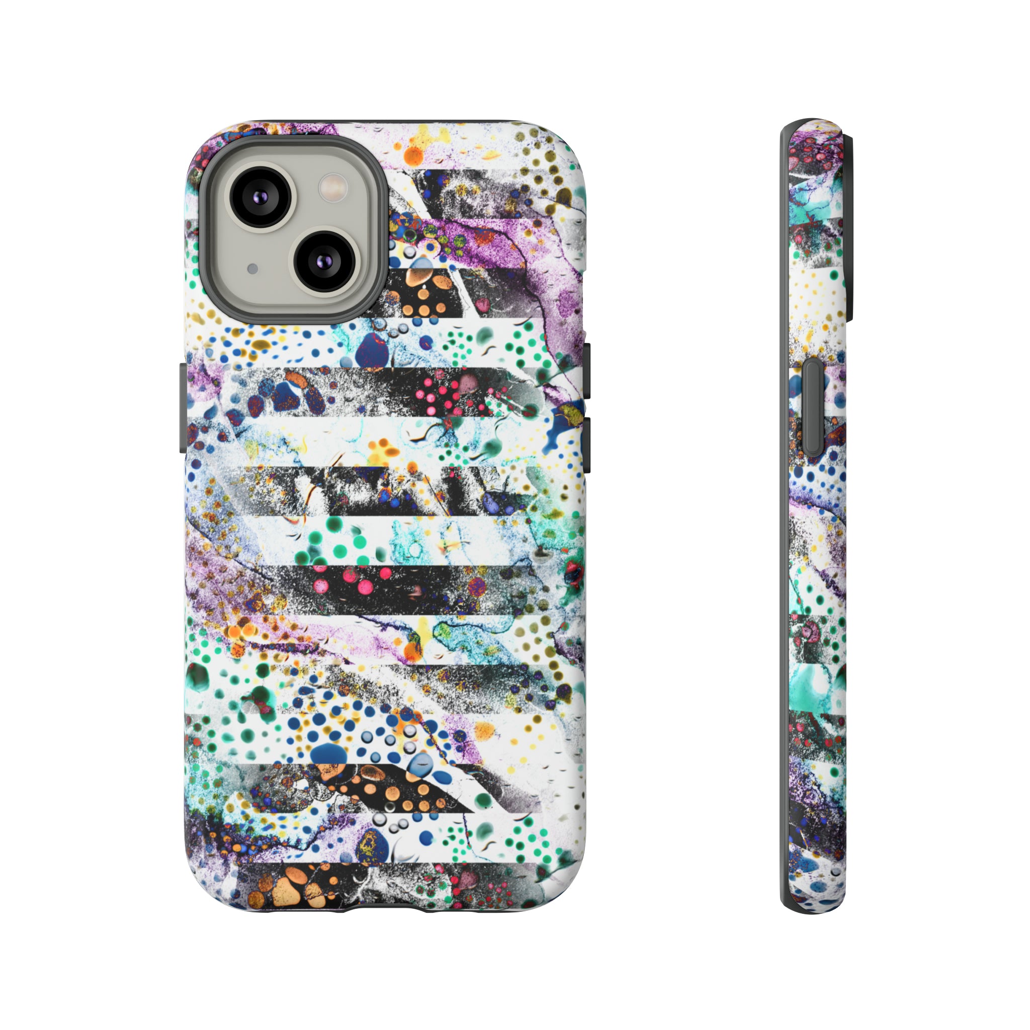 Abstract Green Purple - Protective Phone Case