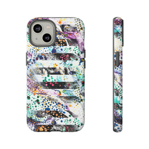 Abstract Green Purple - Protective Phone Case