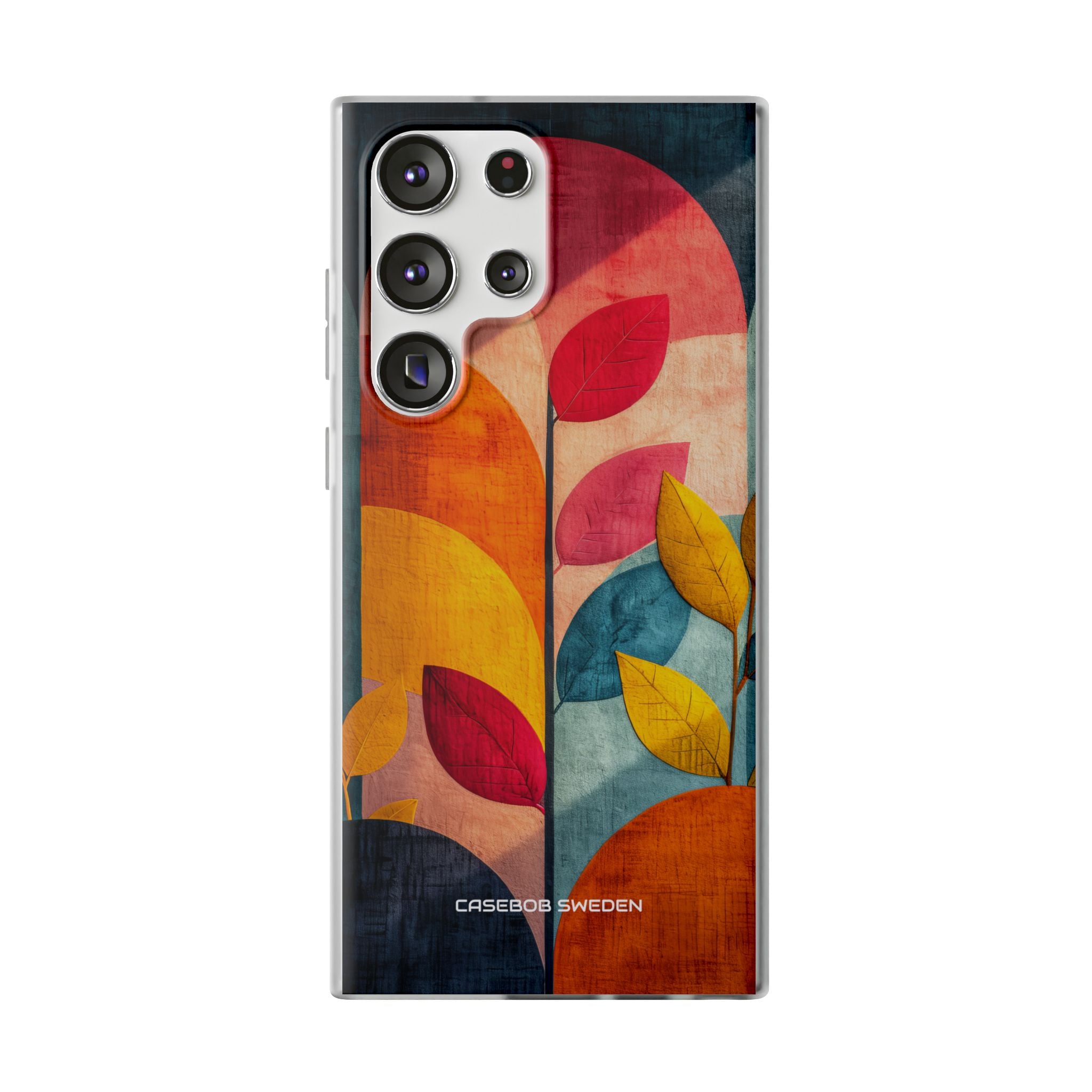 Abstract Orange Blue Design - Flexi Samsung S23 Phone Case