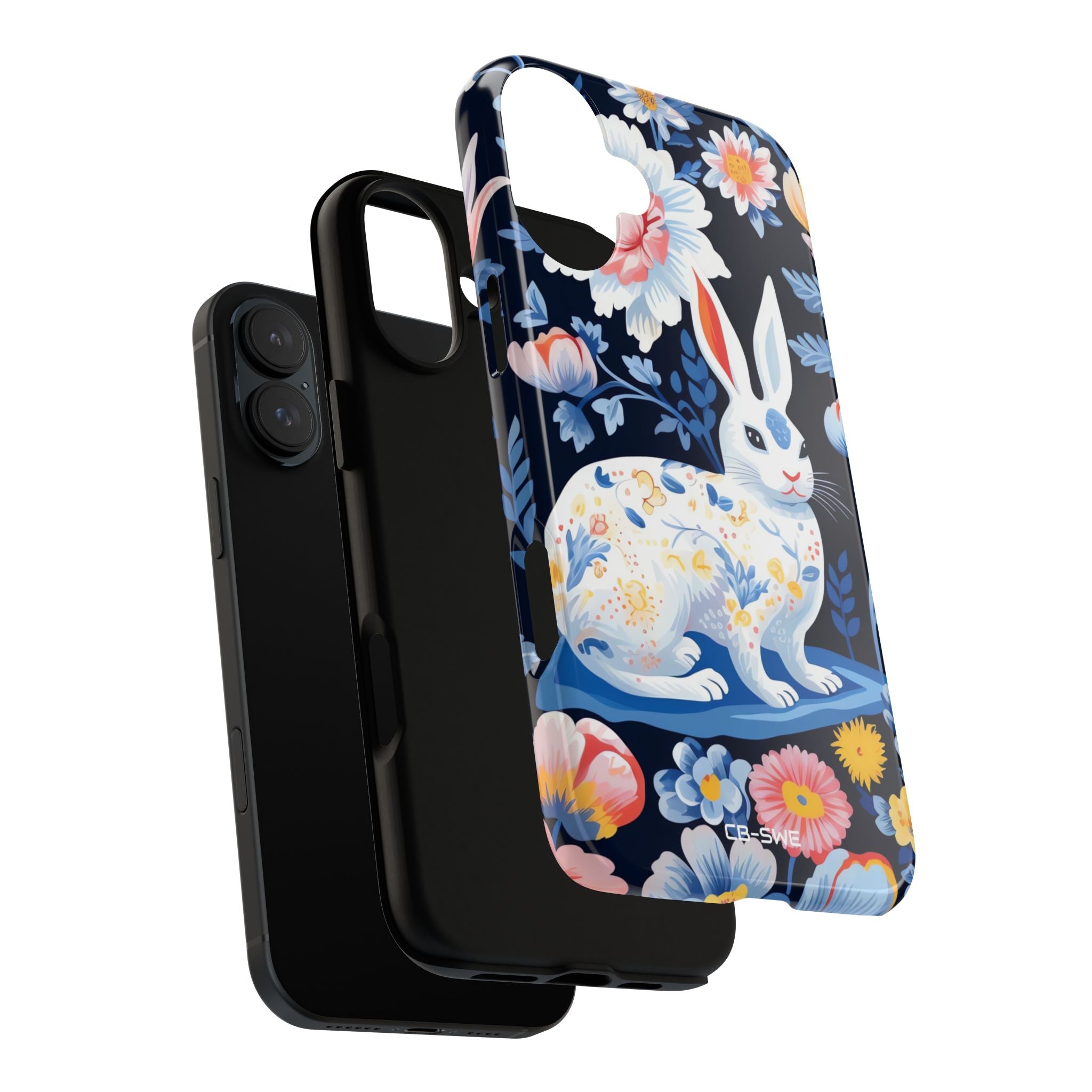 Floral Rabbit Dances - iPhone Case