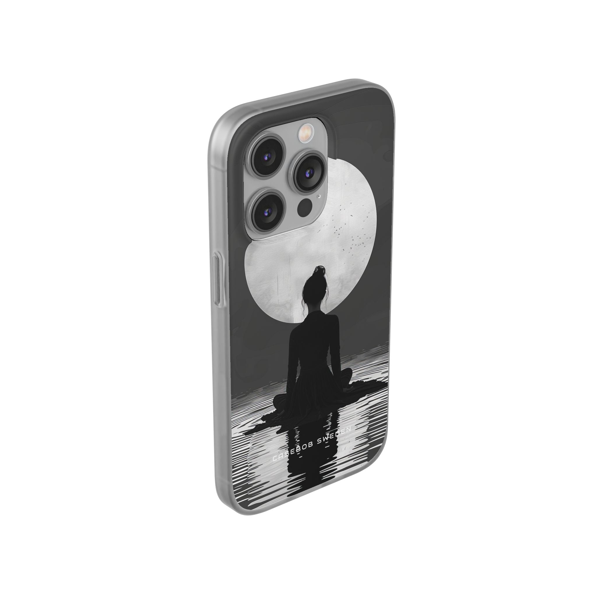 Zen Serenity Moon Reflection iPhone 14 - Flexi Phone Case