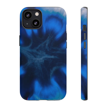 Blue Star Marble Ink Art iPhone Case (Protective) iPhone 13 Matte Phone Case