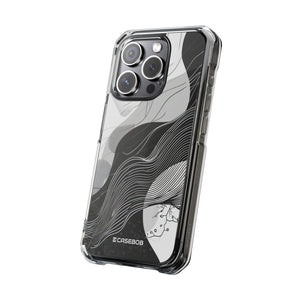 Monochrome Elegance - Phone Case for iPhone (Clear Impact - Magnetic)