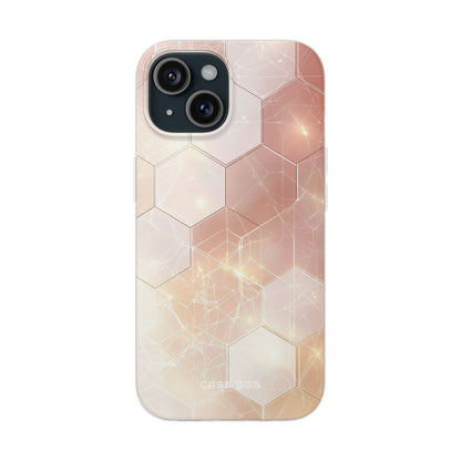 Honeycomb Glow iPhone 15 Case - Soft