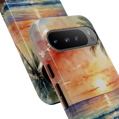 Sunset Palm Google Pixel 9 Pro XL Case - Tough