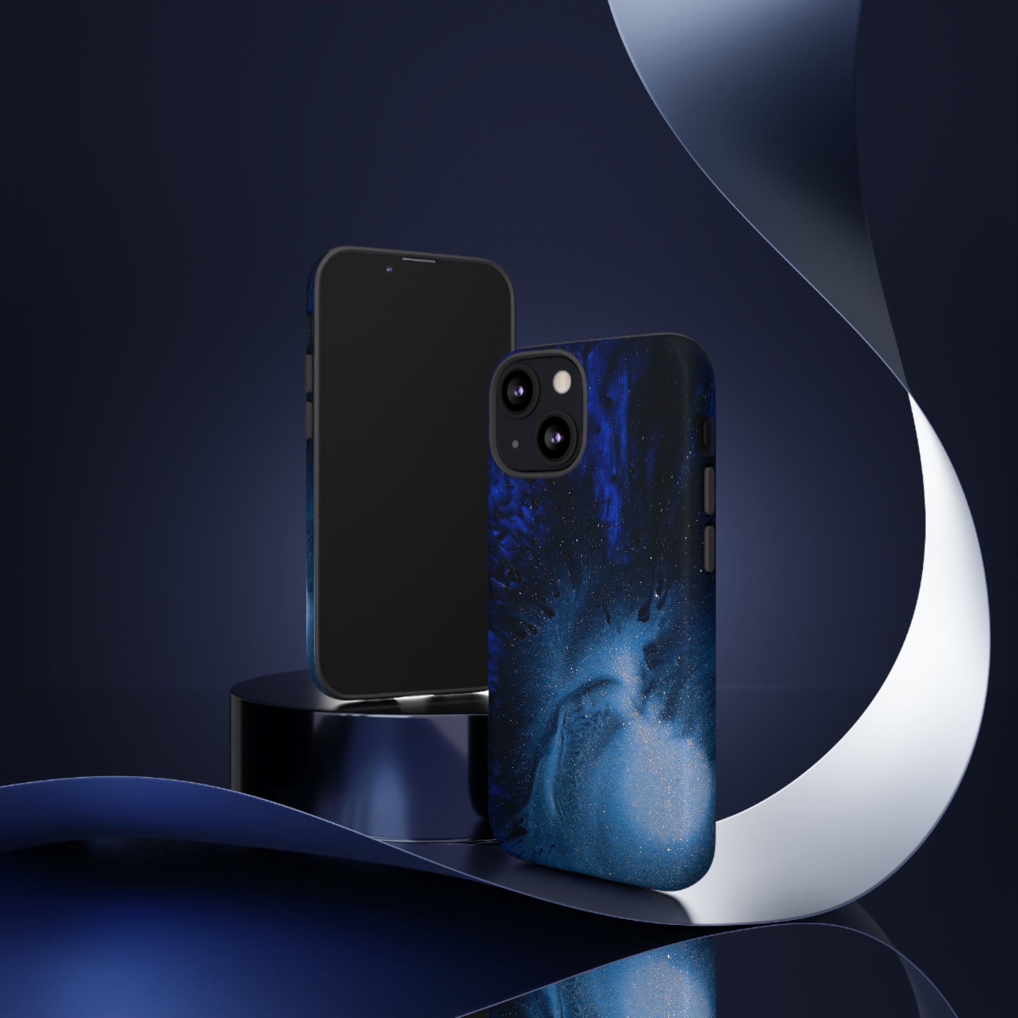 Winter Blue Ink Art - Protective Phone Case