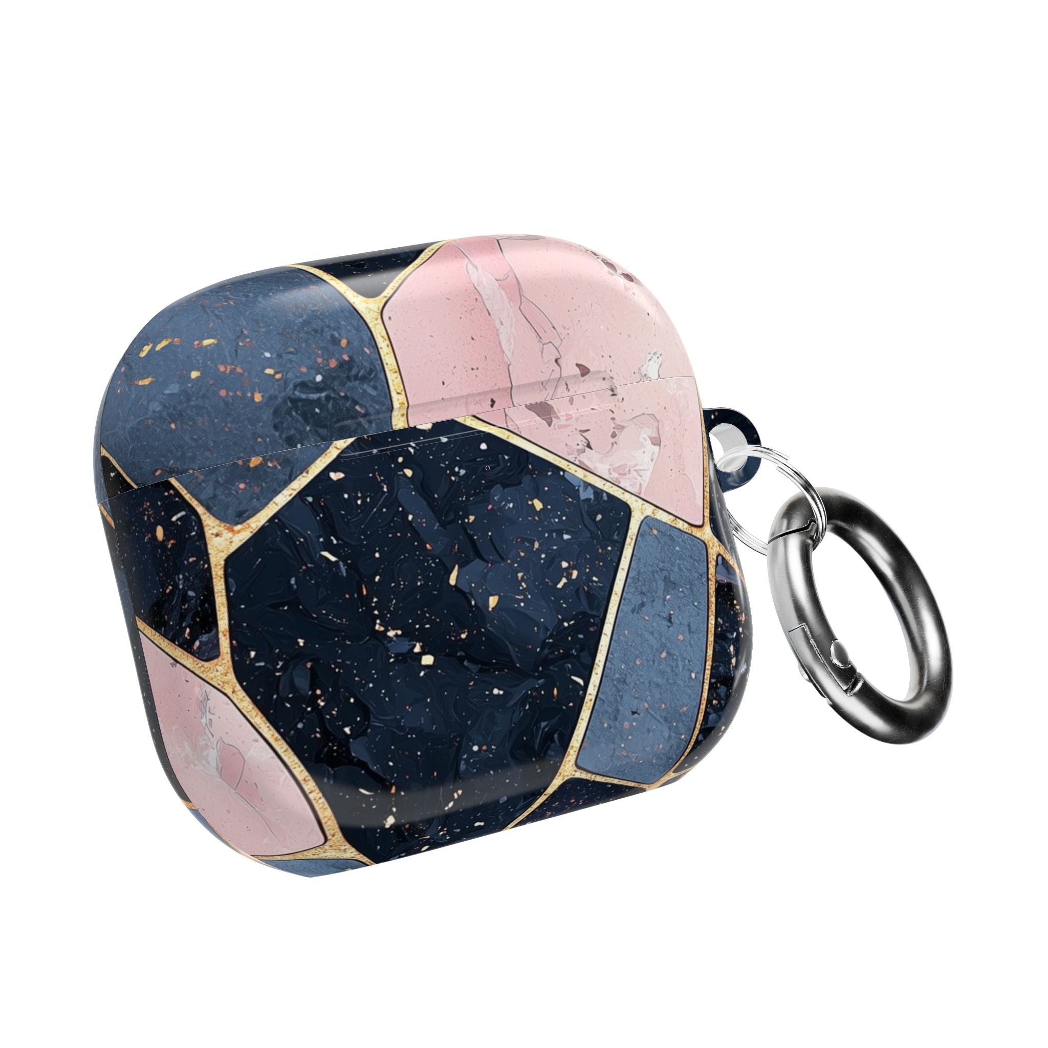 Gouden Mozaïk Marineblauw - AirPods Case