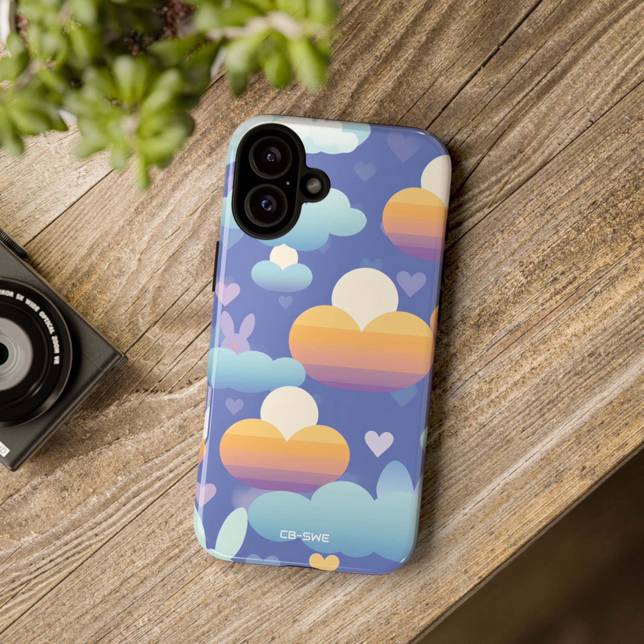 Bunnies Dance Among Clouds - iPhone Case