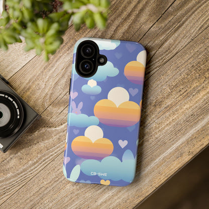 Bunnies Dance Among Clouds - iPhone Case