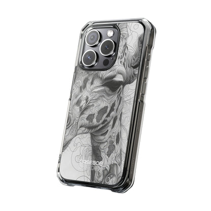 Swirling Giraffe Art iPhone 15 - Impact Clear+