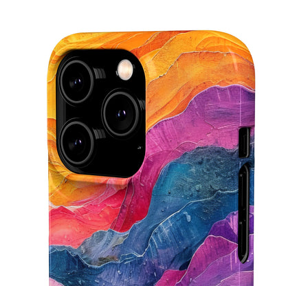 Vibrant Abstract Waves - Slim iPhone 14 Phone Case