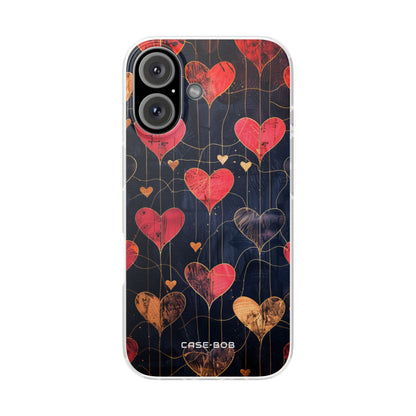 Golden Hearts Network iPhone 16 Case - Soft