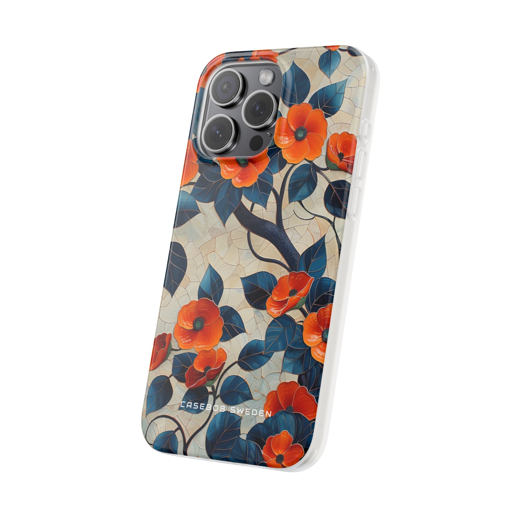 Orange Blossoms Mosaic Harmony iPhone 15 - Flexi Phone Case