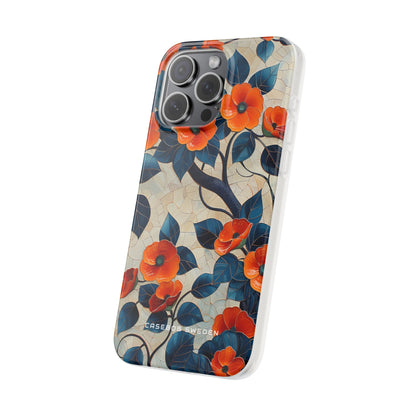 Orange Blossoms Mosaic Harmony iPhone 15 - Flexi Phone Case