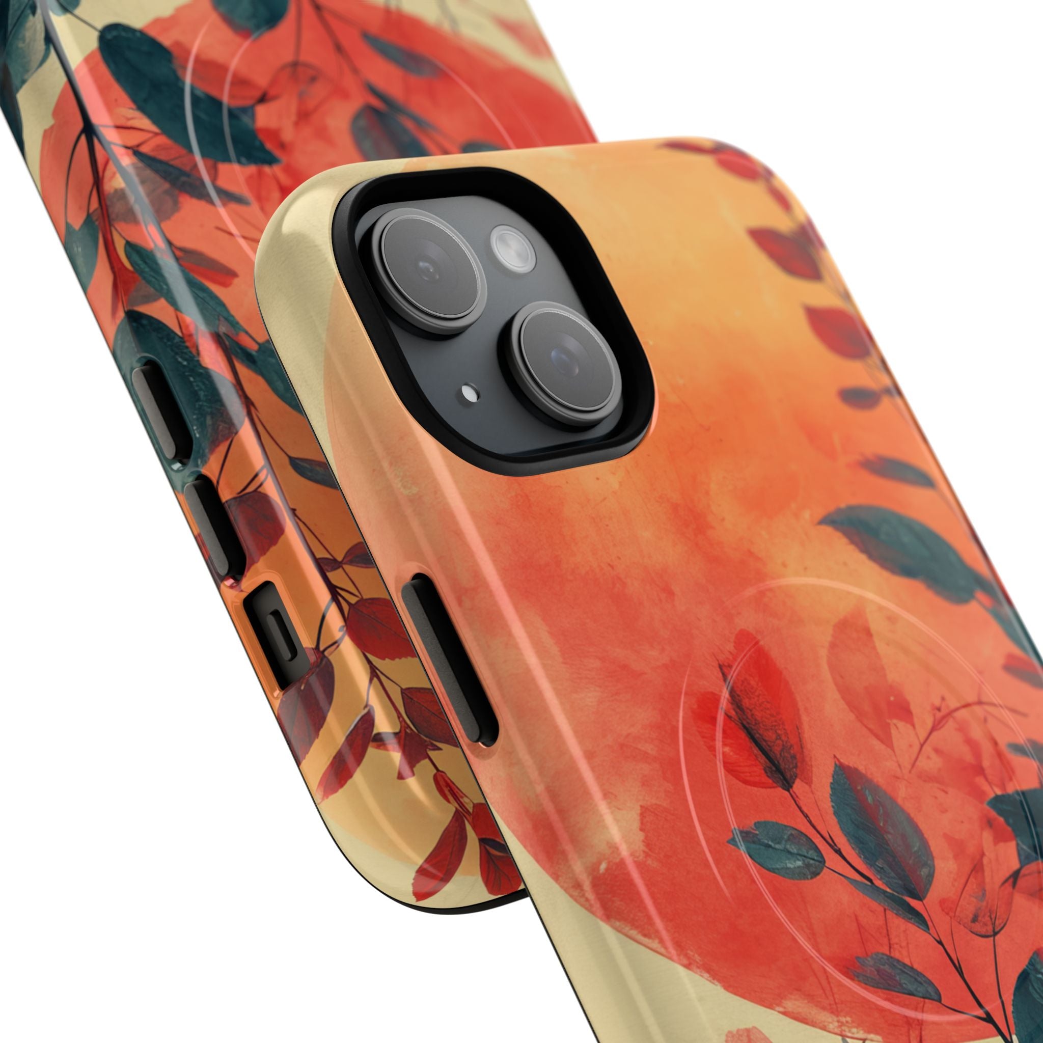 Orange Sun Harmony - Tough + MagSafe® iPhone 15 Phone Case