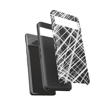 White Line Elegance - Protective Phone Case