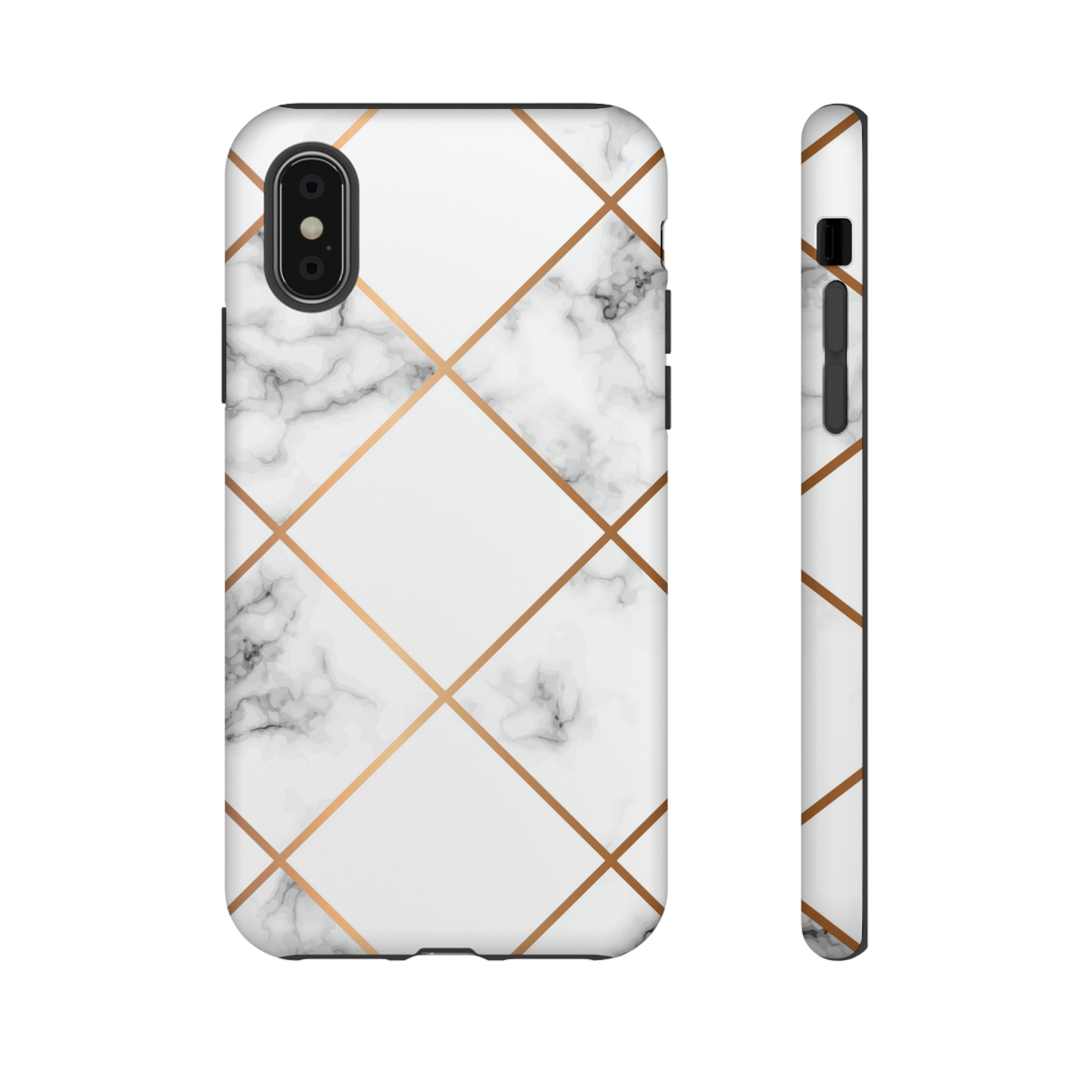 White Marble - Protective Phone Case