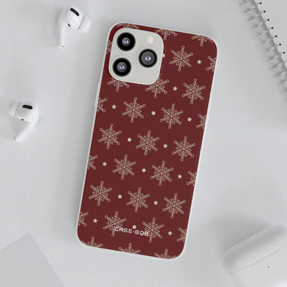 Cream Snowflake Crimson iPhone 13 Pro Max - Soft