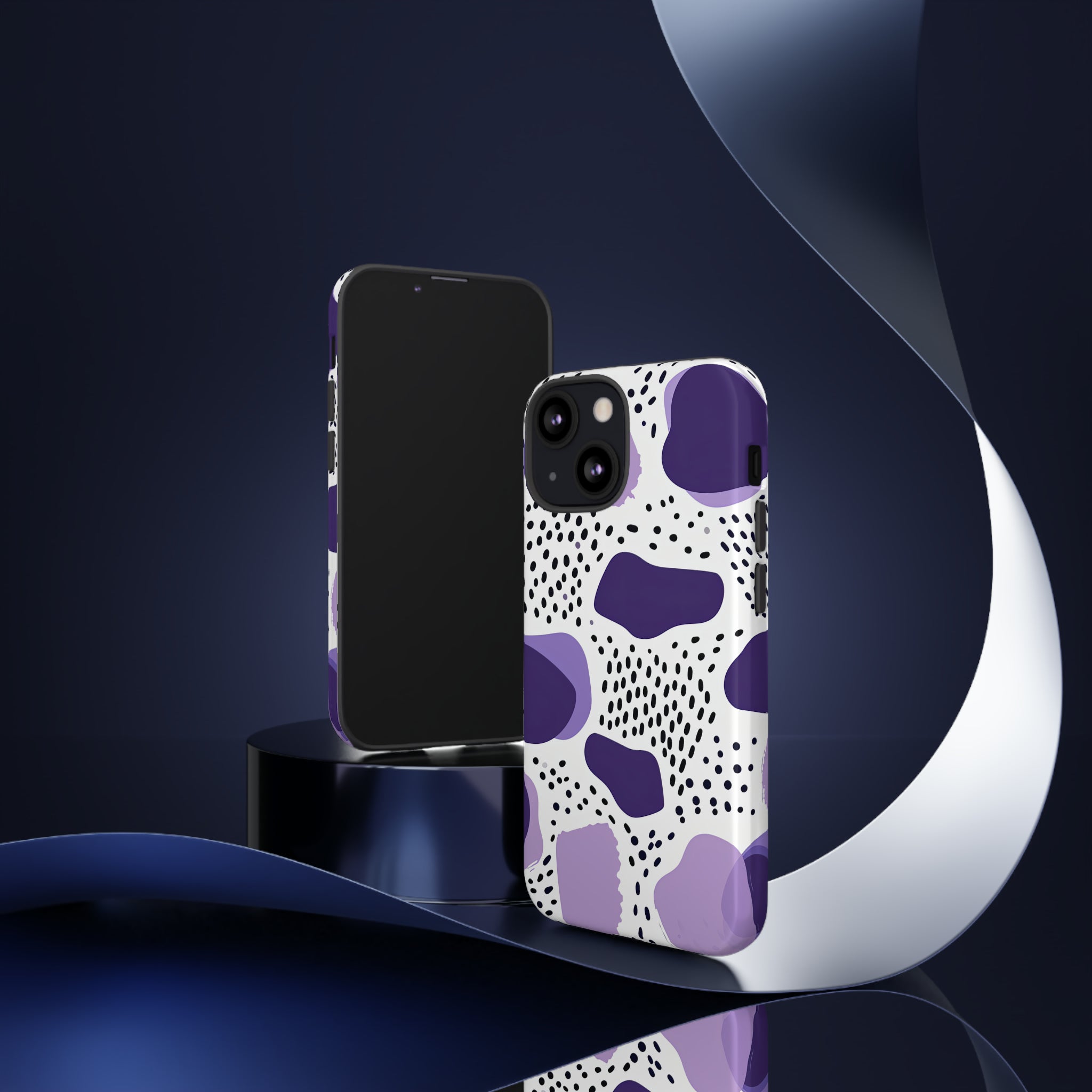 Purple Dots Elegance Case - Protective Phone Case