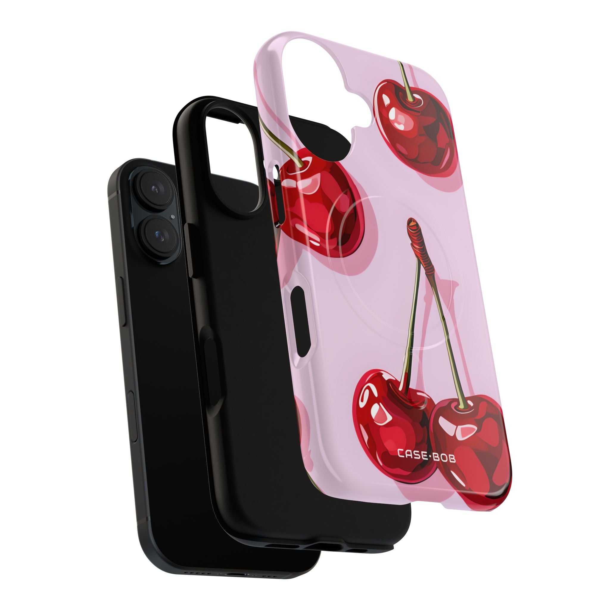 Glossy Cherry Burst iPhone 16 Case - Tough+