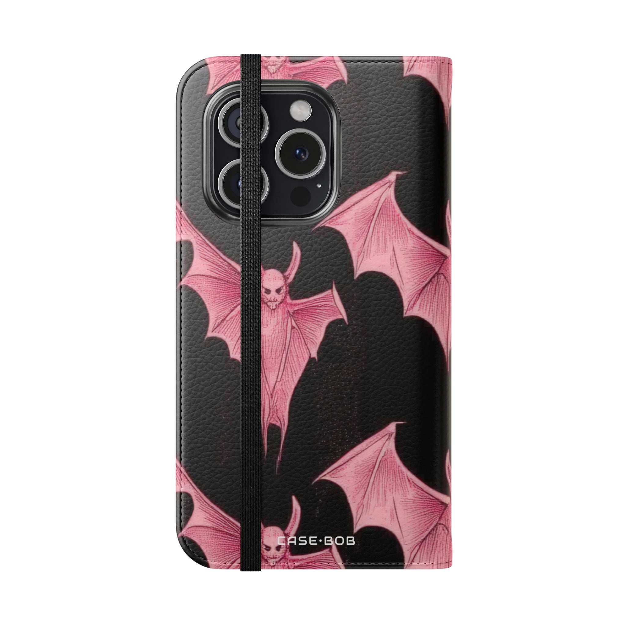 Pink Batwave - iPhone 15 Pro Case - Wallet