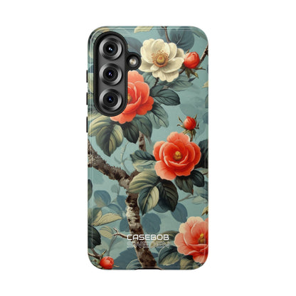 Coral Blossom Tapestry Samsung S25 - Tough
