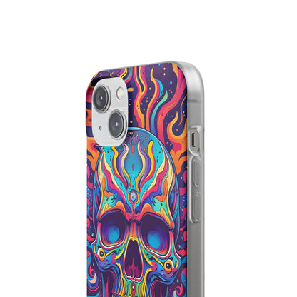 Flaming Skull iPhone 14 Case - Soft