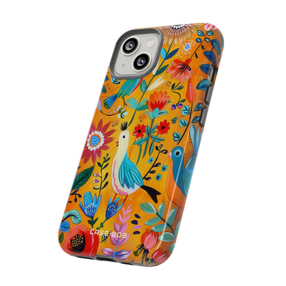 Colorful Birds Bloom iPhone 14 Case - Tough