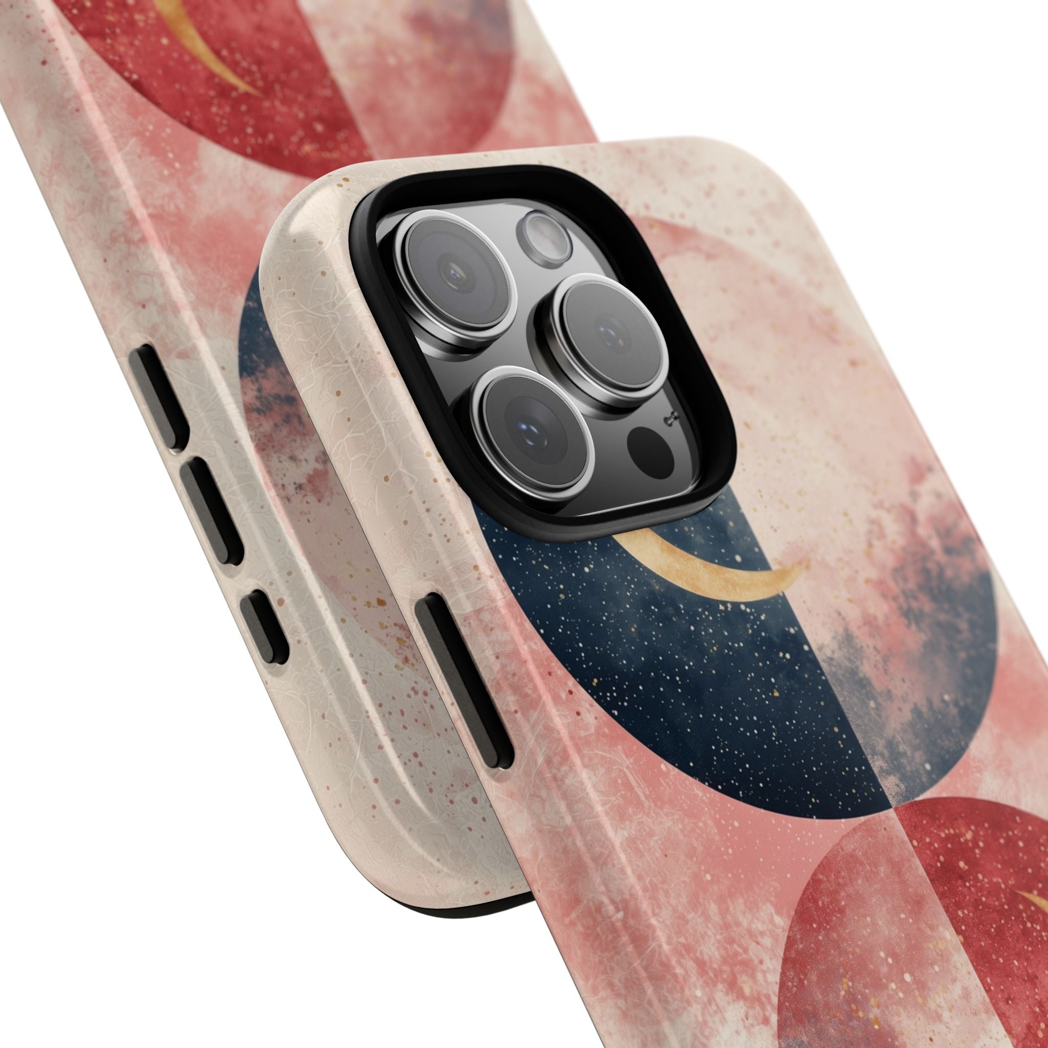 Golden Crescent Circles iPhone 16 Pro Max Case - Tough