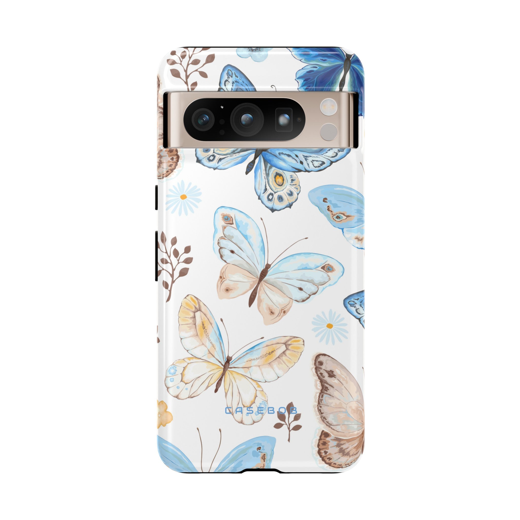 Flying Butterflies, Blue and Yellow iPhone case - Protective Phone Case