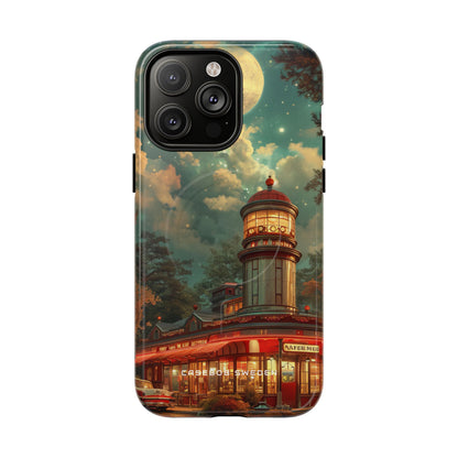 Vintage Moonlit Diner Fantasy iPhone 14 | Tough+ Phone Case