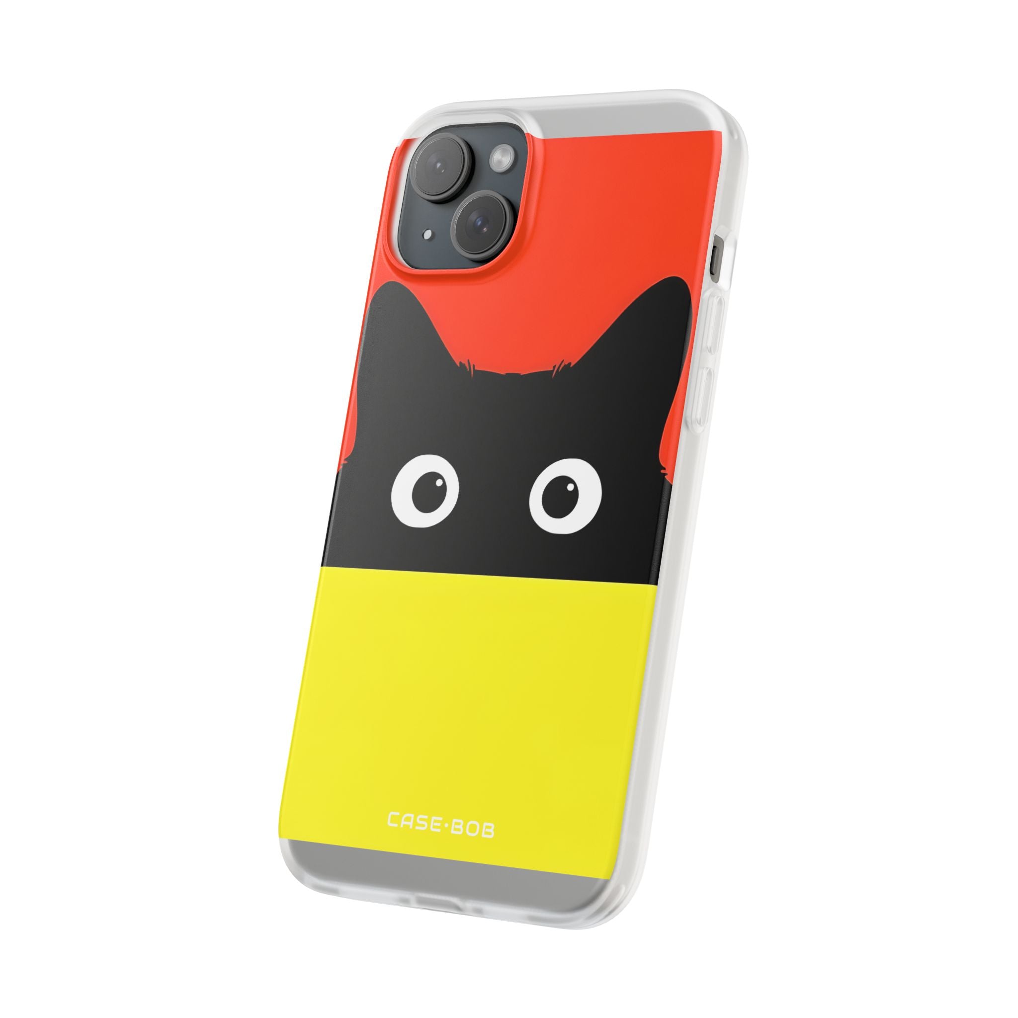 Peekaboo Cat Crimson iPhone 15 Plus Case - Soft